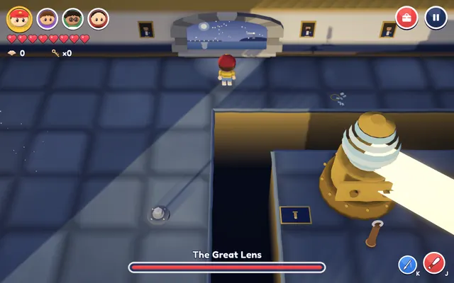 The Great Lens sweeping its beam across the lighthouse's lamp room