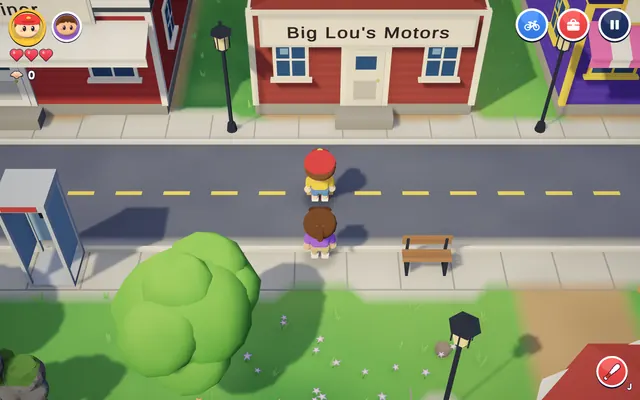 Main Street in Wiscasset, with Big Lou's Motors and the Lobster Pot Diner